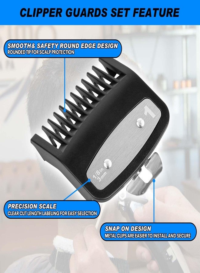 JYMBER Replacement for Clipper Guards Set Compatible with 1 clipper guards,1/2 clipper guards,Guide Comb Attachment 1/8"(3.0 mm),1/16" (1.5 mm),for Barbers and Stylists,Black-2 PCS - Image 2